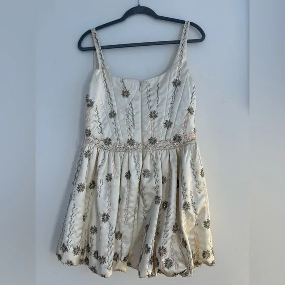LoveShackFancy Elegant Cream Embellished Dress - Picture 4 of 6